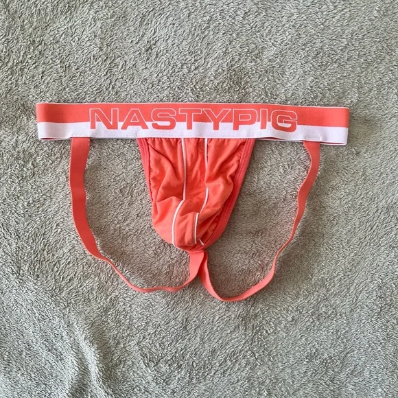Nasty Pig Vibrant Orange Jockstrap with White Trim - Picture 3 of 6